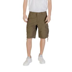 Jack Jones Green Cotton Bermuda Men's Shorts